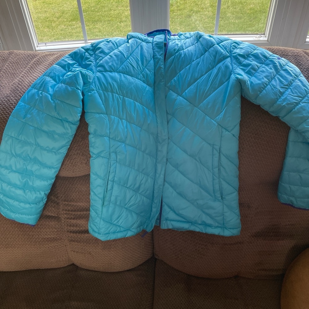 Columbia Aqua Blue Puffer Jacket